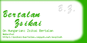 bertalan zsikai business card